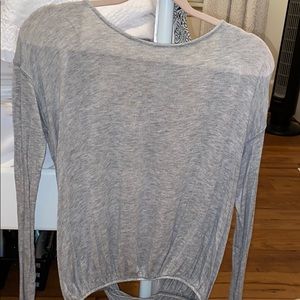 Free People Backless Grey Shirt